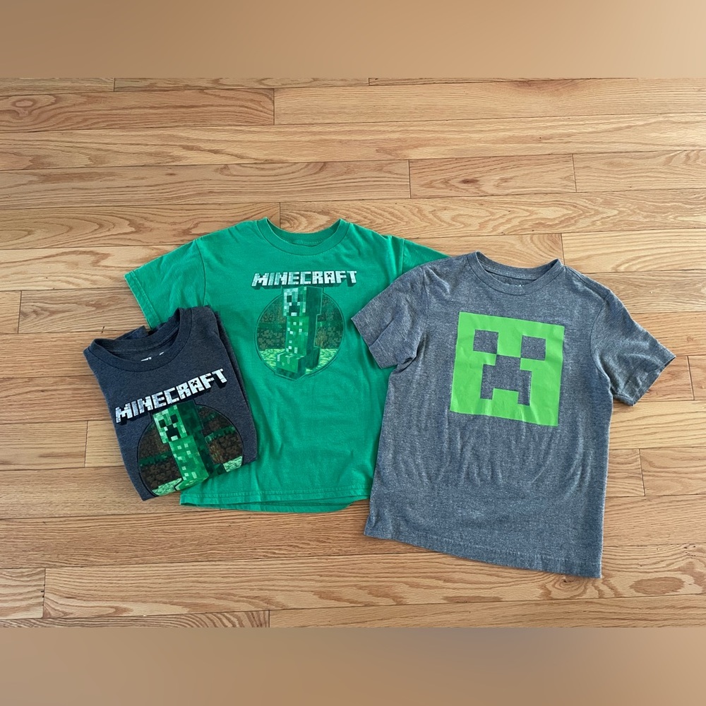Minecraft Old Navy and Mojang T-shirts 3 shirts